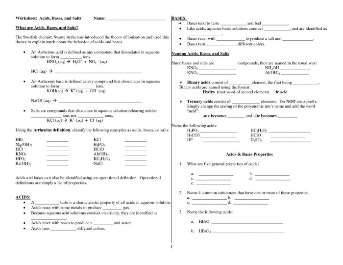 Acids bases and ph worksheet answers