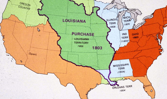 Louisiana purchase 1803 maps quotes geographic history oklahoma 1819 historical area early people racism connected gun ways control american controversies